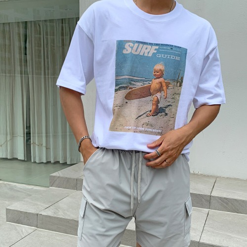 서핑 베이비 반팔 티셔츠